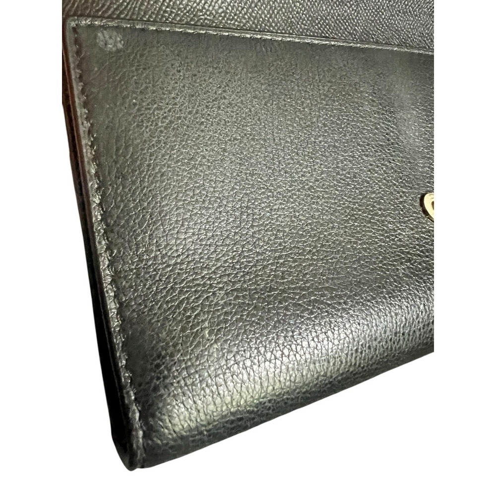 Coach Black Envelope Trifold Wallet for Women with Card Pockets, Zipper Pocket - Picture 9 of 14